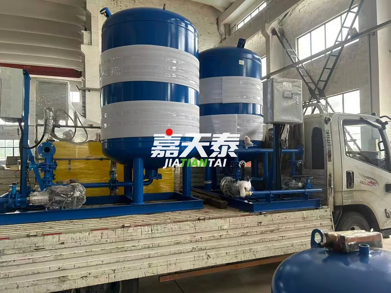 定压补水设备装车实拍，嘉天泰水印现场照片